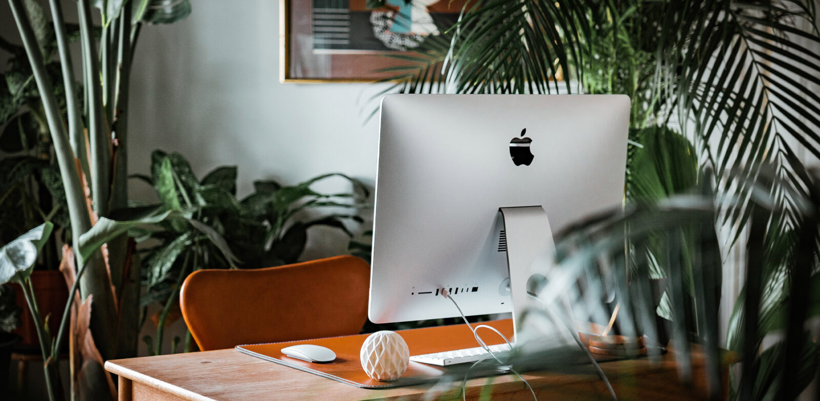 Desk and computer