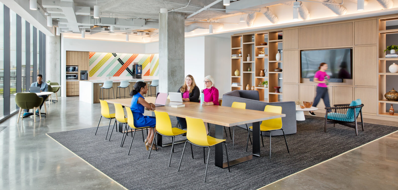 Inside the Chemonics office building Yards DC