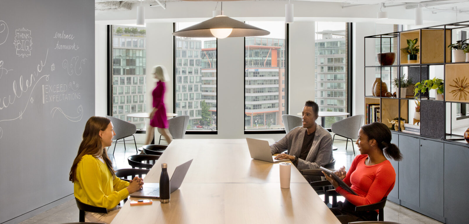 Inside the Chemonics office building Yards DC